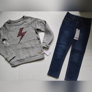 New 2 Piece Set for kids Hudson Jeans Size 4T